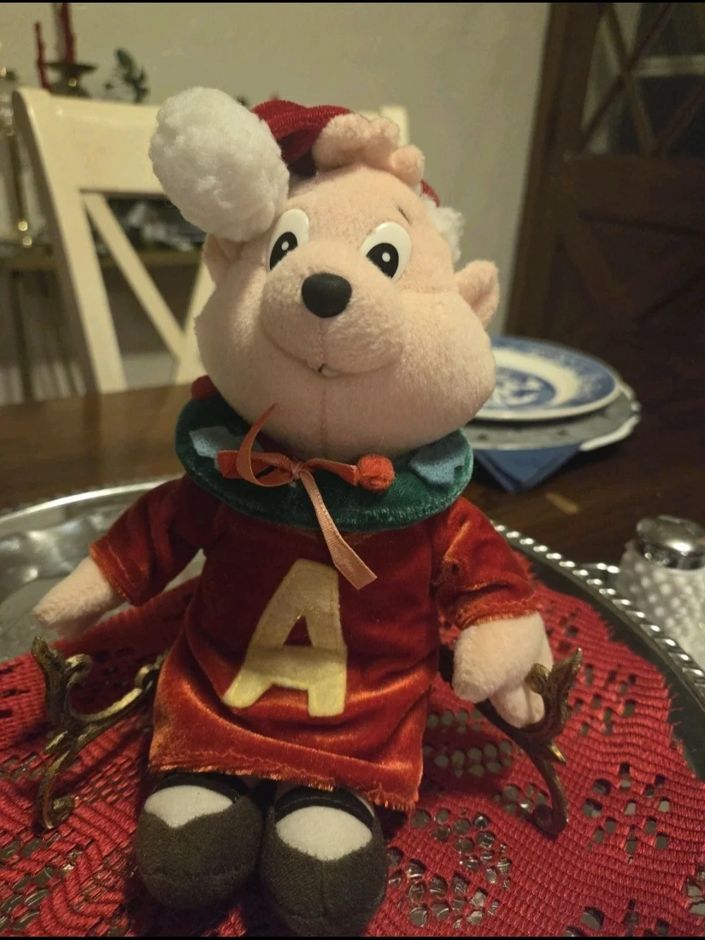 Vintage 1990s Alvin And The Chipmunks Christmas Plush Toy